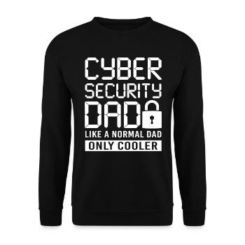 Cyber Security Papa Datenschutz - Unisex Pullover - Schwarz - Vorne - Alina (178cm) & Michal (187cm)