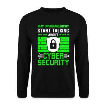 Cyber Security Privacy - Unisex Sweatshirt - black - Front - Alina (178cm) & Michal (187cm)