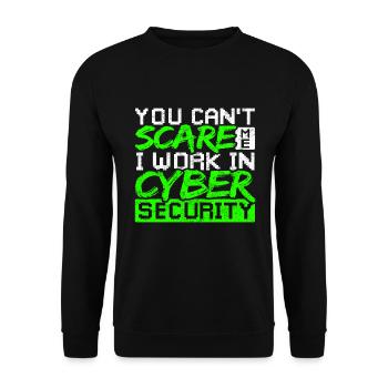 Cyber Security Funny - Unisex Sweatshirt - black - Front - Alina (178cm) & Michal (187cm)