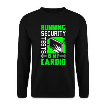 Cyber Security Test - Unisex Sweatshirt - black - Front - Alina (178cm) & Michal (187cm)