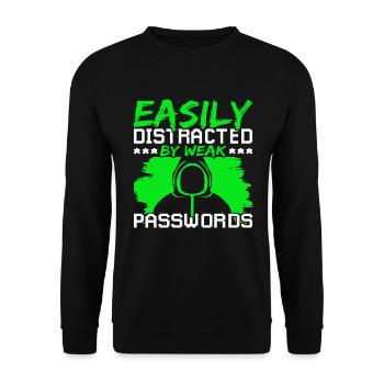 Piratage éthique de mot de passe Hack - Sweat-shirt Unisexe - noir - Devant - Alina (178cm) & Michal (187cm)