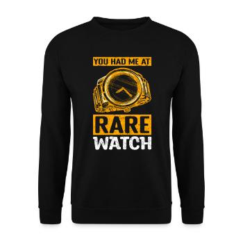Rare Montre-bracelet Collector Time - Sweat-shirt Unisexe - noir - Devant - Alina (178cm) & Michal (187cm)