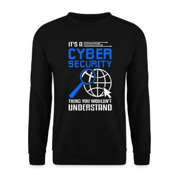 Cyber Security Internet Sicherheit - Unisex Sweatshirt - black - Front - Alina (178cm) & Michal (187cm)