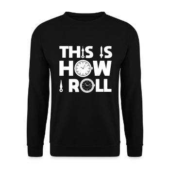 Movement Watch Collector Time - Unisex Sweatshirt - black - Front - Alina (178cm) & Michal (187cm)