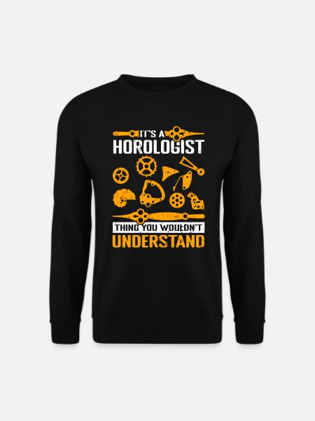 Uhrmacher Zeit Uhrwerk - Unisex Pullover - Schwarz