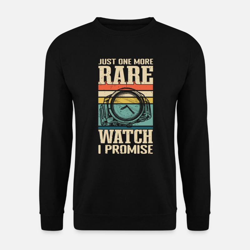 Seltene Uhr Zeit Uhrensammler - Unisex Pullover - Schwarz