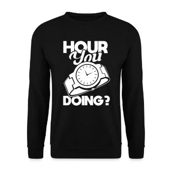 Collectionner les montres Collectionneur de montres Lustig - Sweat-shirt Unisexe - noir - Devant - Alina (178cm) & Michal (187cm)