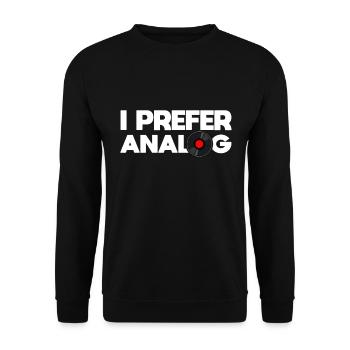 Schallplatte Analog Vinyl - Unisex Pullover - Schwarz - Vorne - Alina (178cm) & Michal (187cm)