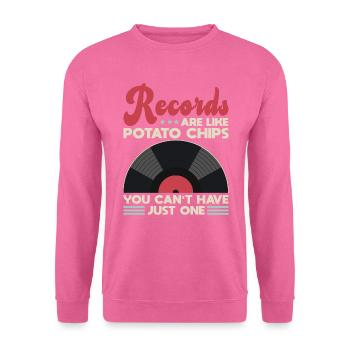 Enregistrer Vintage Vinyle Analogique - Sweat-shirt Unisexe - rose - Devant