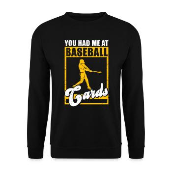 Baseball Card Collection - Unisex Sweatshirt - black - Front - Alina (178cm) & Michal (187cm)