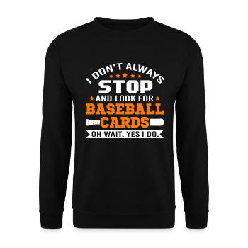 Cartes à collectionner Cartes de baseball Drôle - Sweat-shirt Unisexe - noir - Devant - Alina (178cm) & Michal (187cm)