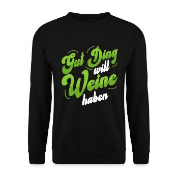 Winzer Weinlese Weinbauer Weinberg - Unisex Pullover - Schwarz - Vorne - Alina (178cm) & Michal (187cm)