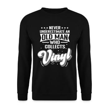 Vinyle Vinyle Collection Old Man - Sweat-shirt Unisexe - noir - Devant - Alina (178cm) & Michal (187cm)