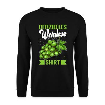 Weinlese Winzer Weinberg Weinbauer - Unisex Pullover - Schwarz - Vorne - Alina (178cm) & Michal (187cm)