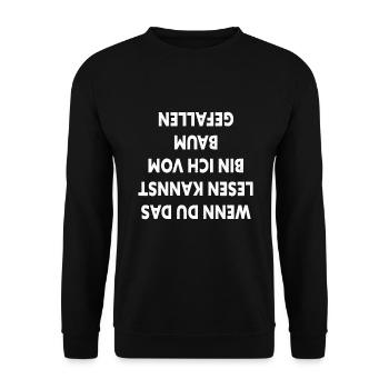 Holzfäller Forstwirt Waldarbeiter - Unisex Pullover - Schwarz - Vorne - Alina (178cm) & Michal (187cm)