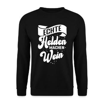 Winzer Held Weinbauer Legende Wein - Unisex Pullover - Schwarz - Vorne - Alina (178cm) & Michal (187cm)