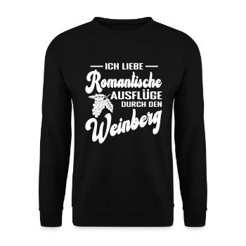 Weinberg Winzer Weinlese Weinbauer - Unisex Pullover - Schwarz - Vorne - Alina (178cm) & Michal (187cm)