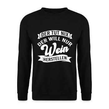 Winzer Wein herstellen Weinbauer - Unisex Pullover - Schwarz - Vorne - Alina (178cm) & Michal (187cm)