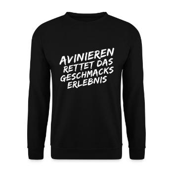 Winzer Avinieren Wein Weinbauer - Unisex Pullover - Schwarz - Vorne - Alina (178cm) & Michal (187cm)