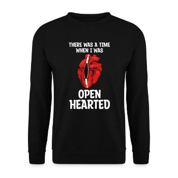 Cardiac Surgery Bypass Surgery - Unisex Sweatshirt - black - Front - Alina (178cm) & Michal (187cm)