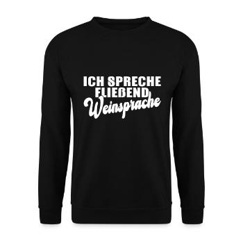 Winzer Weinsprache Weinbau - Unisex Pullover - Schwarz - Vorne - Alina (178cm) & Michal (187cm)