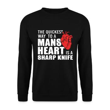 Cardiac Surgery Bypass Cardiac Surgeon - Unisex Sweatshirt - black - Front - Alina (178cm) & Michal (187cm)