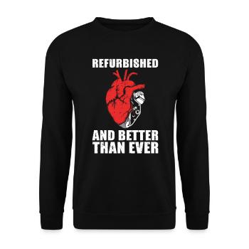 Transplantation cardiaque Chirurgie cardiaque Chirurgie cardiaque - Sweat-shirt Unisexe - noir - Devant - Alina (178cm) & Michal (187cm)