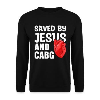 Coronary bypass surgery heart surgery - Unisex Sweatshirt - black - Front - Alina (178cm) & Michal (187cm)