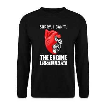 Heart Transplant Heart Surgery Motor - Unisex Sweatshirt - black - Front - Alina (178cm) & Michal (187cm)