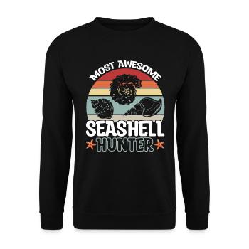Best Shell Collector Collecting Shells - Unisex Sweatshirt - black - Front - Alina (178cm) & Michal (187cm)