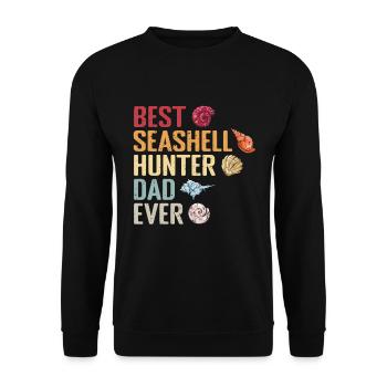 Best Shell Collector Papa Mussels - Unisex Sweatshirt - black - Front - Alina (178cm) & Michal (187cm)