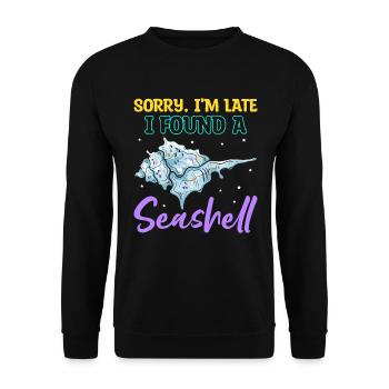Collecteur de coquillages Collection de moules Moules - Sweat-shirt Unisexe - noir - Devant - Alina (178cm) & Michal (187cm)