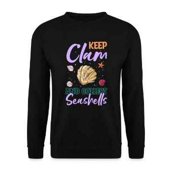 Collecteurs de coquillages Collecte des moules - Sweat-shirt Unisexe - noir - Devant - Alina (178cm) & Michal (187cm)