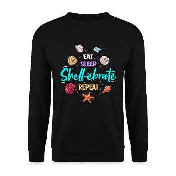 Collecteur de coquillages Lustig Collecte de coquillages - Sweat-shirt Unisexe - noir - Devant - Alina (178cm) & Michal (187cm)