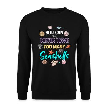 Collecte de coquillages et de collecteurs de coquillages - Sweat-shirt Unisexe - noir - Devant - Alina (178cm) & Michal (187cm)