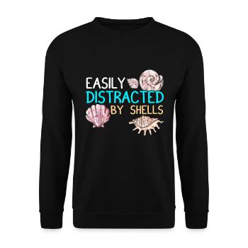 Collecteur de coquillages et collection de coquillages Lustig - Sweat-shirt Unisexe - noir - Devant - Alina (178cm) & Michal (187cm)
