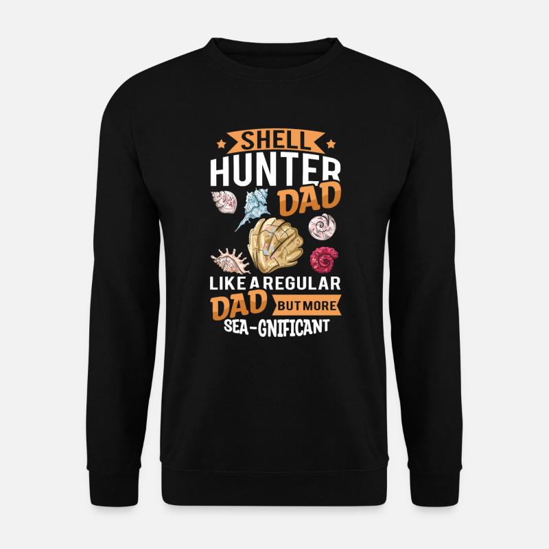 Muscheln Muschelsammler Papa - Unisex Pullover - Schwarz