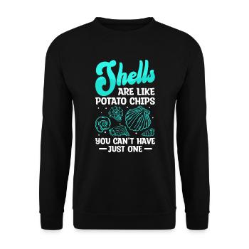 Collecte de coquillages et plaisir de plage - Sweat-shirt Unisexe - noir - Devant - Alina (178cm) & Michal (187cm)