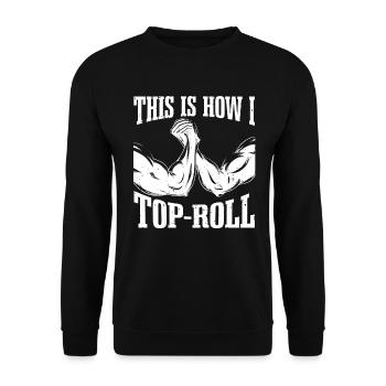 Bras de fer Bras de fer Bras de fer Toproll - Sweat-shirt Unisexe - noir - Devant - Alina (178cm) & Michal (187cm)