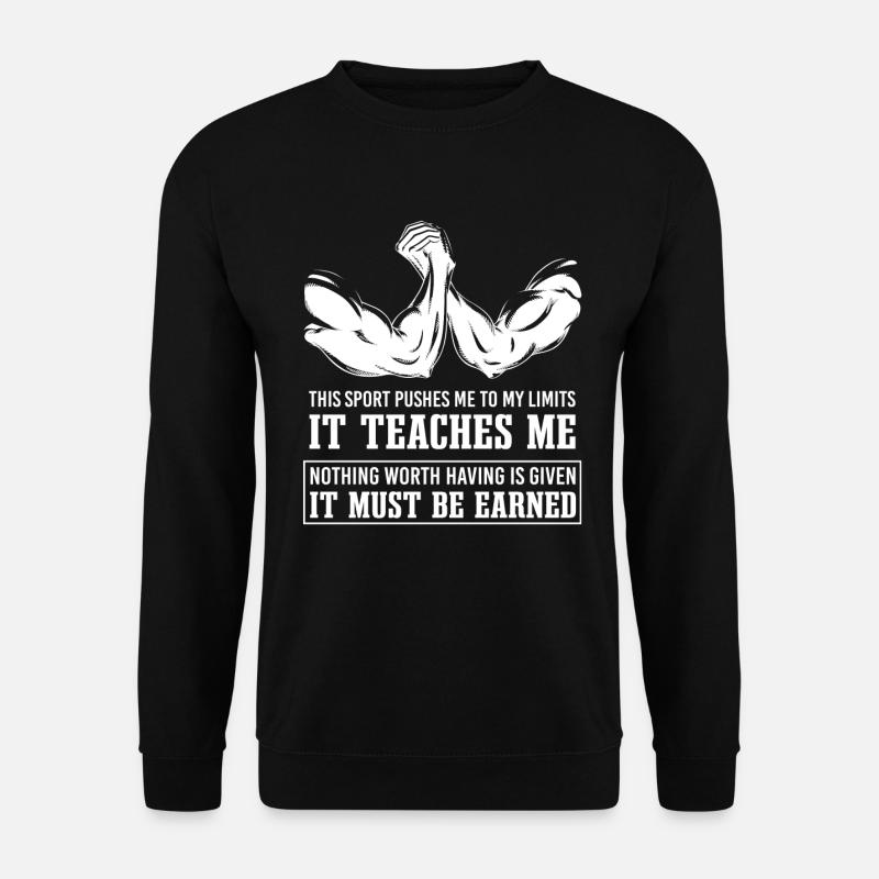 Armdrücker Spruch Armwrestler Armdrücken - Unisex Pullover - Schwarz