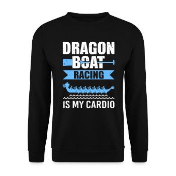 Dragonboat Racing Dragon Boat Paddling - Unisex Sweatshirt - black - Front - Alina (178cm) & Michal (187cm)