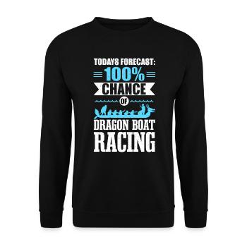Balade en bateau-dragon Dragonboat Racing - Sweat-shirt Unisexe - noir - Devant - Alina (178cm) & Michal (187cm)