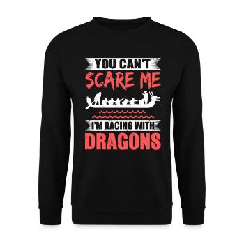 Dragon boat riding Dragonboat Racing - Unisex Sweatshirt - black - Front - Alina (178cm) & Michal (187cm)