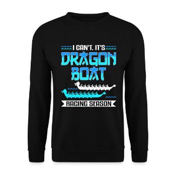 Dragon Boat Fun & Dragonboat Paddling - Unisex Sweatshirt - black - Front - Alina (178cm) & Michal (187cm)