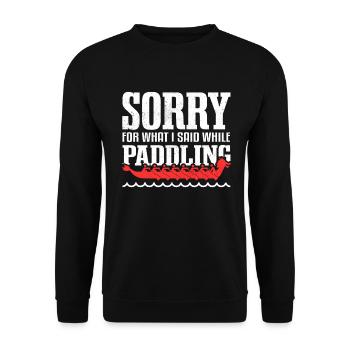 Dragon Boat Paddling Funny Dragonboat - Unisex Sweatshirt - black - Front - Alina (178cm) & Michal (187cm)