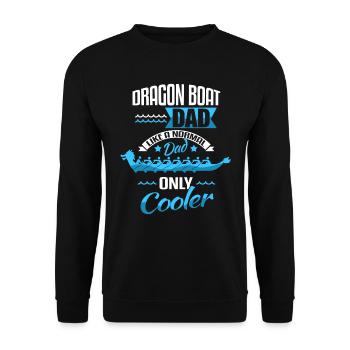Dragonboat Racing Papa Dragon Boat - Unisex Sweatshirt - black - Front - Alina (178cm) & Michal (187cm)