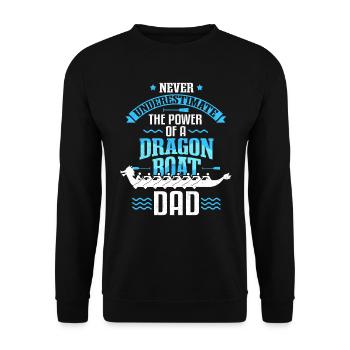 Dragon Boat Papa & Dragonboat Racing - Unisex Sweatshirt - black - Front - Alina (178cm) & Michal (187cm)