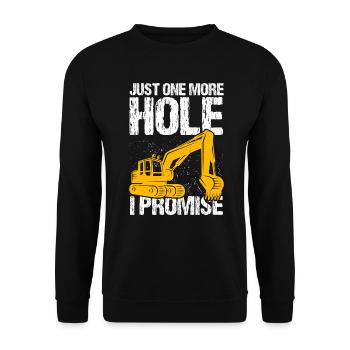 Opérateur de pelle hydraulique Conducteurs de pelles creusant - Sweat-shirt Unisexe - noir - Devant - Alina (178cm) & Michal (187cm)