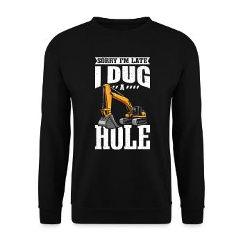 Pilote de pelle Opérateur de pelle - Sweat-shirt Unisexe - noir - Devant - Alina (178cm) & Michal (187cm)