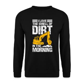 Opérateur de pelle hydraulique Conducteur de pelle Draguage de la terre - Sweat-shirt Unisexe - noir - Devant - Alina (178cm) & Michal (187cm)